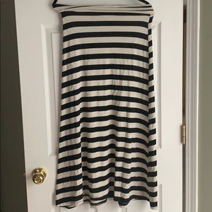 Cream and Black maxi skirt